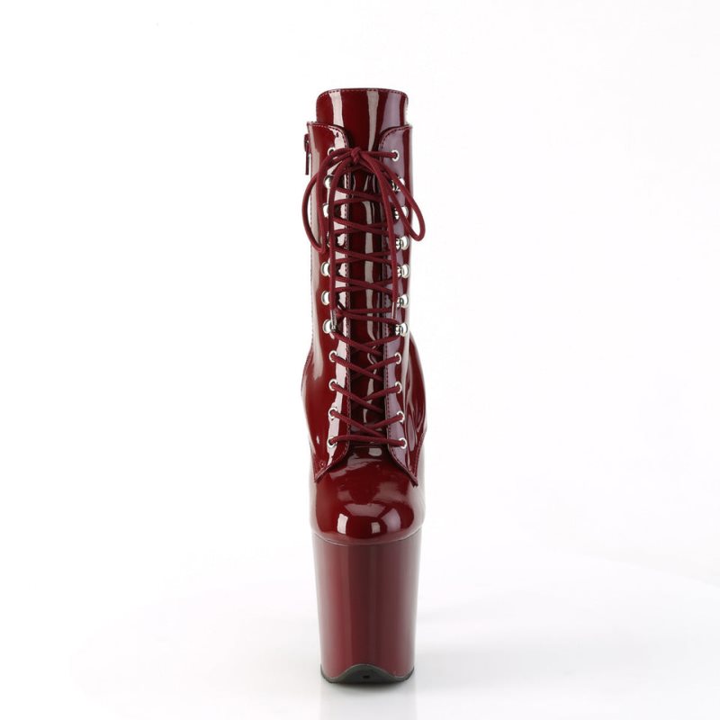 Pleaser Flamingo-1020 Laarzen Dames Bordeaux | ZFVOK-BE