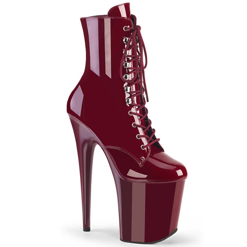 Pleaser Flamingo-1020 Laarzen Dames Bordeaux | ZFVOK-BE