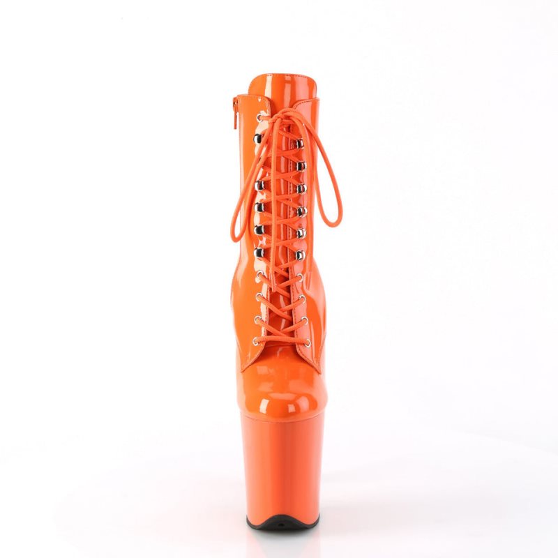 Pleaser Flamingo-1020 Laarzen Dames Oranje | AUJBC-BE
