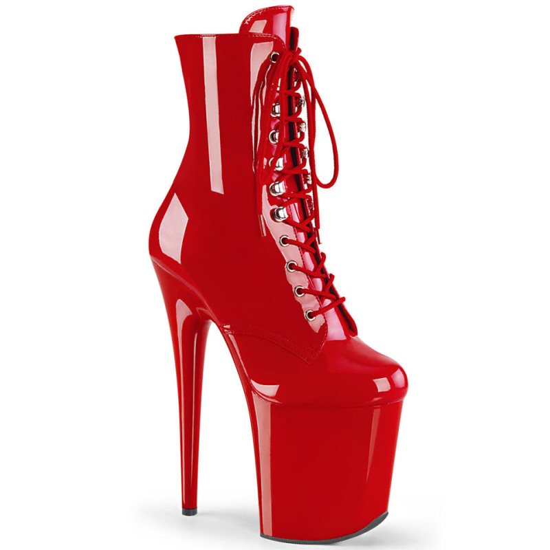 Pleaser Flamingo-1020 Laarzen Dames Rood | BHUSJ-BE