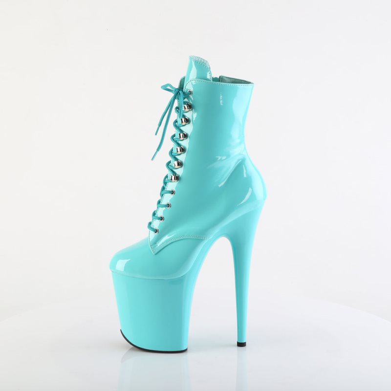 Pleaser Flamingo-1020 Laarzen Dames Turquoise | HARXE-BE