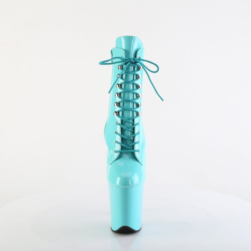 Pleaser Flamingo-1020 Laarzen Dames Turquoise | HARXE-BE