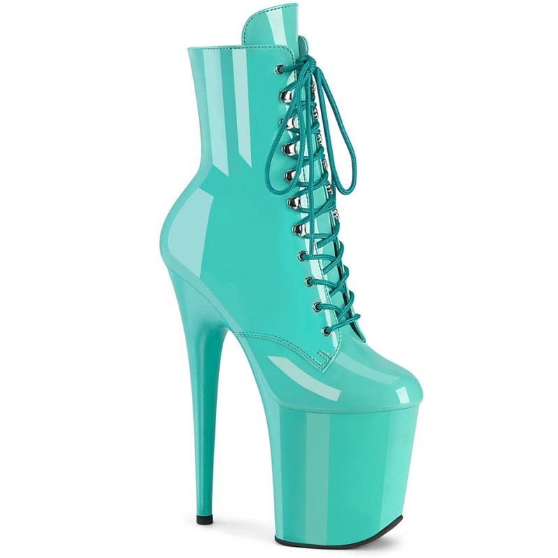 Pleaser Flamingo-1020 Laarzen Dames Turquoise | HARXE-BE