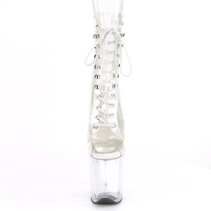 Pleaser Flamingo-1021C Laarzen Dames Clear | QLITJ-BE