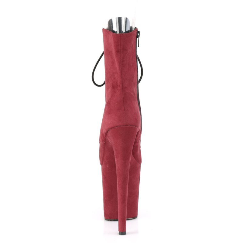 Pleaser Flamingo-1021FS Laarzen Dames Bordeaux | LPRQM-BE