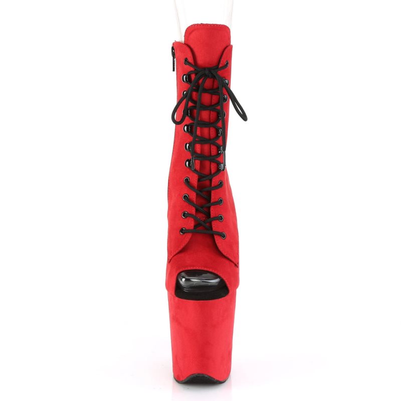Pleaser Flamingo-1021FS Laarzen Dames Rood | IGYMO-BE