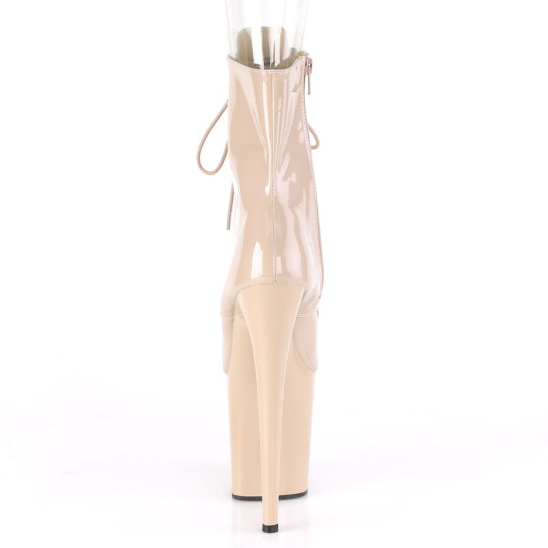 Pleaser Flamingo-1021 Laarzen Dames Beige | JXENF-BE
