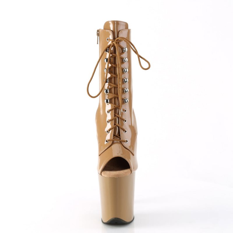 Pleaser Flamingo-1021 Laarzen Dames Bruin | YJXGP-BE