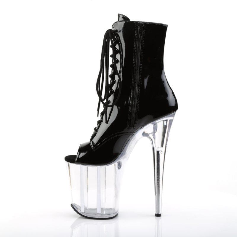 Pleaser Flamingo-1021 Laarzen Dames Zwart | TQVHL-BE