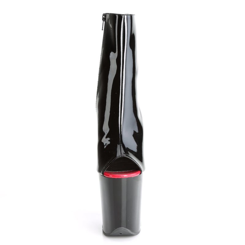 Pleaser Flamingo-1025 Laarzen Dames Rood Zwart | DKVIB-BE