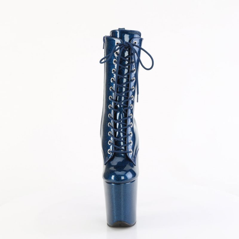 Pleaser Flamingo-1040GP Laarzen Dames Donkerblauw | OWYKI-BE