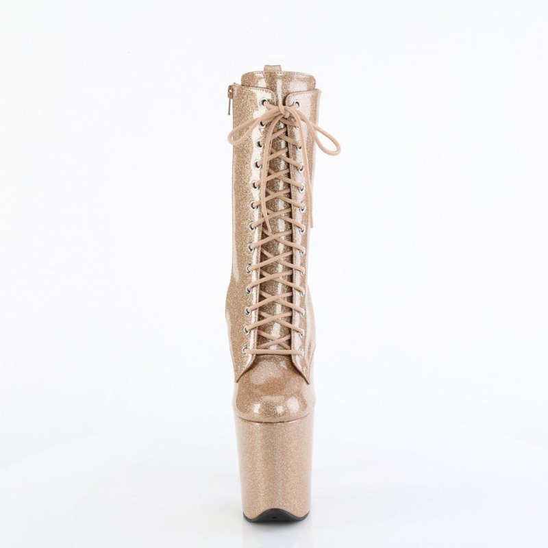 Pleaser Flamingo-1040GP Laarzen Dames Goud | CVYEH-BE