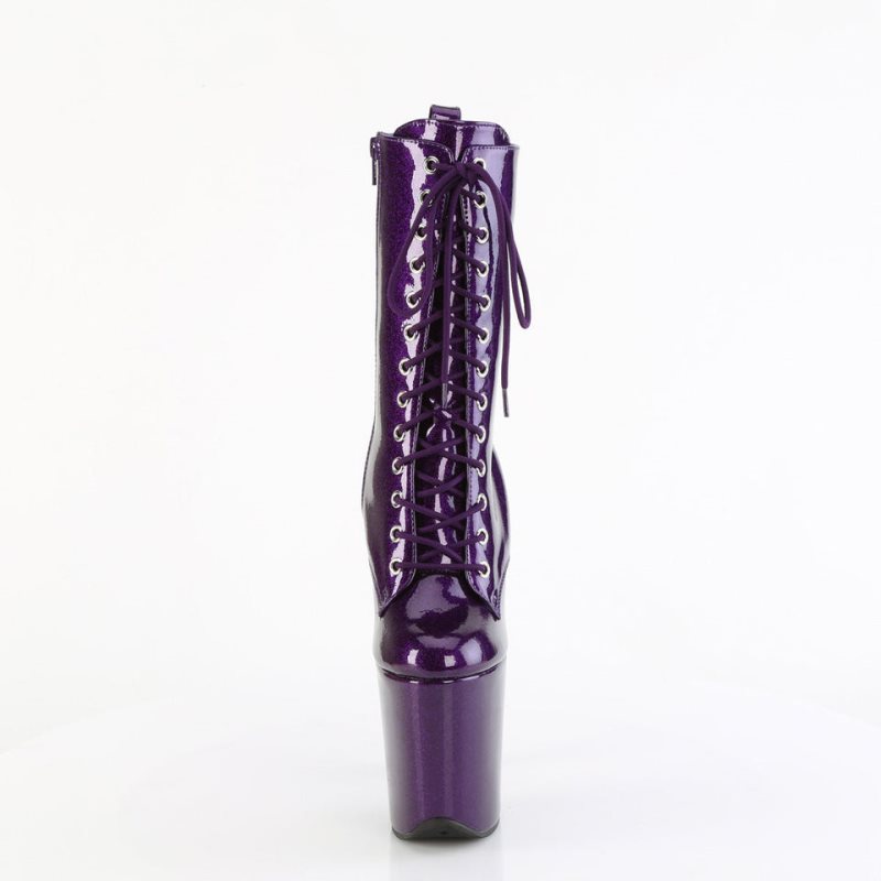 Pleaser Flamingo-1040GP Laarzen Dames Paars | EFTIA-BE