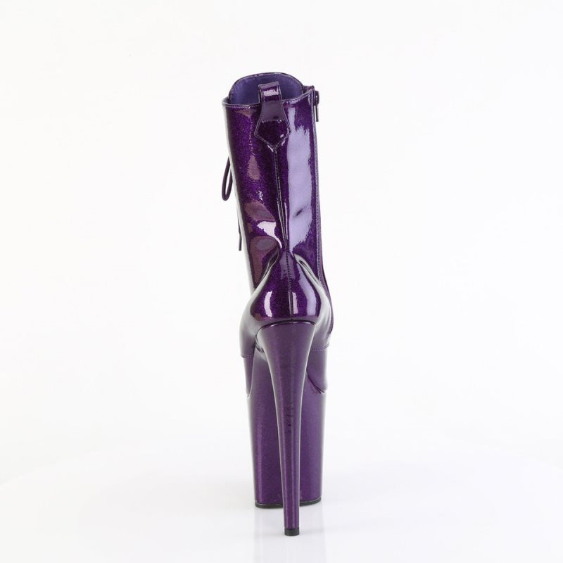 Pleaser Flamingo-1040GP Laarzen Dames Paars | EFTIA-BE