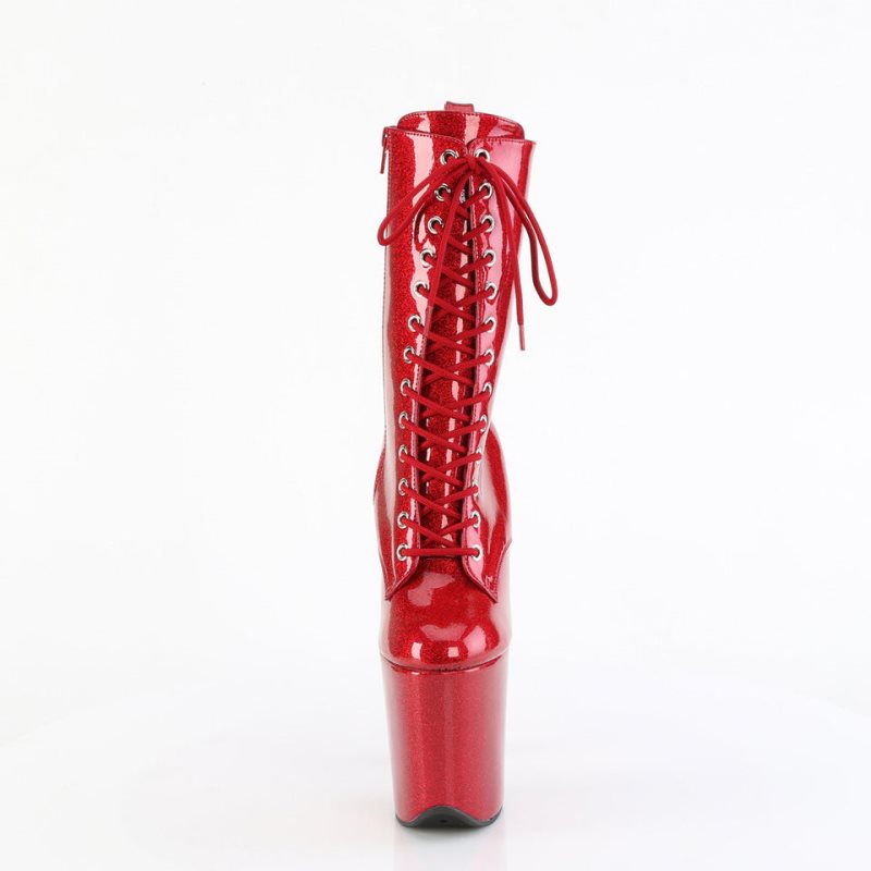 Pleaser Flamingo-1040GP Laarzen Dames Rood | SATGW-BE