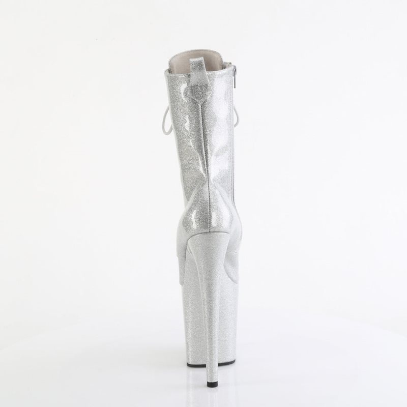 Pleaser Flamingo-1040GP Laarzen Dames Zilver | ISVOJ-BE