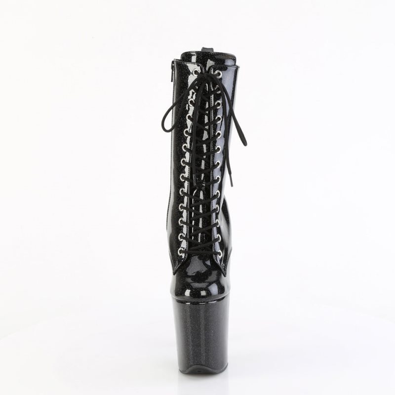 Pleaser Flamingo-1040GP Laarzen Dames Zwart | HEGMZ-BE