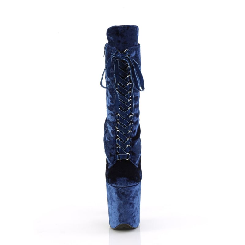 Pleaser Flamingo-1045VEL Laarzen Dames Donkerblauw | VSQXG-BE