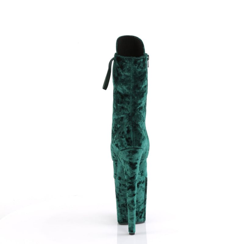 Pleaser Flamingo-1045VEL Laarzen Dames Groen | AMFYB-BE