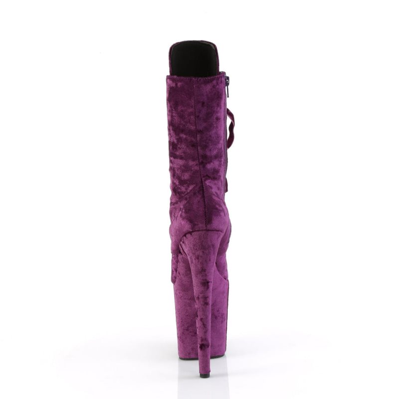 Pleaser Flamingo-1045VEL Laarzen Dames Paars | IVSZO-BE