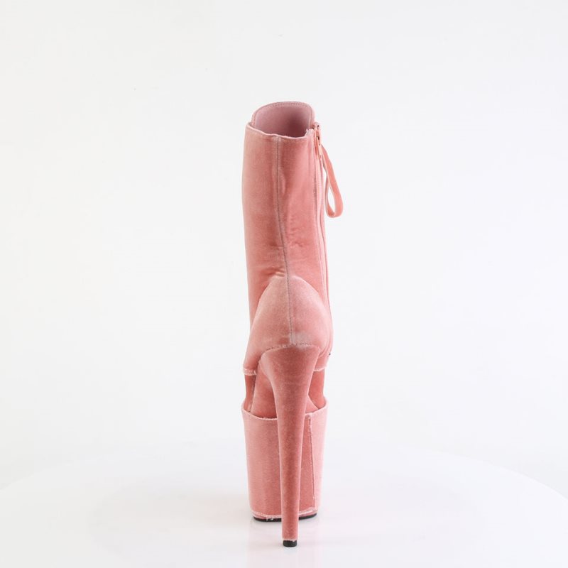 Pleaser Flamingo-1045VEL Laarzen Dames Roze | FLPWI-BE