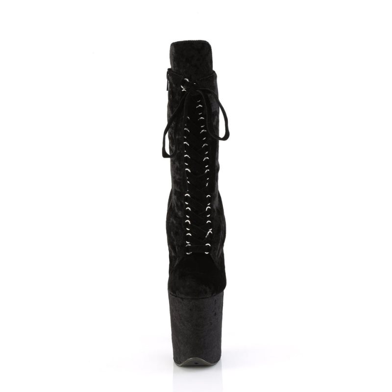 Pleaser Flamingo-1045VEL Laarzen Dames Zwart | YUMBV-BE