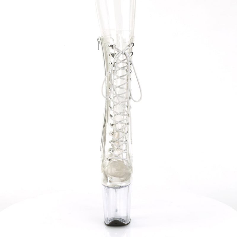 Pleaser Flamingo-1050C Laarzen Dames Clear | ONXYF-BE