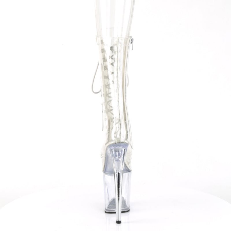 Pleaser Flamingo-1050C Laarzen Dames Clear | ONXYF-BE