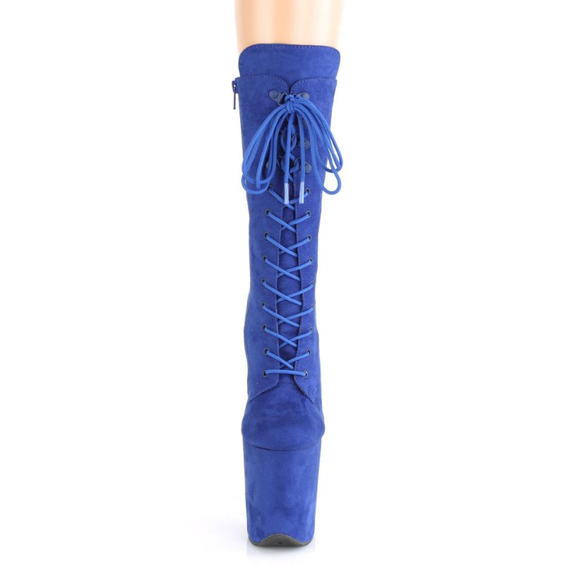 Pleaser Flamingo-1050FS Laarzen Dames Blauw | DJUHN-BE
