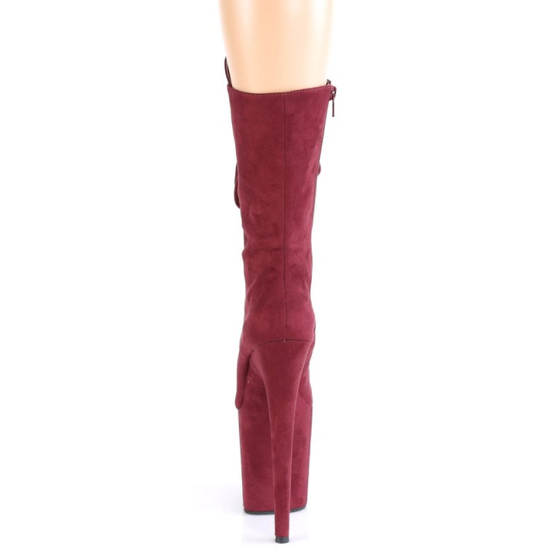 Pleaser Flamingo-1050FS Laarzen Dames Bordeaux | DJKAV-BE