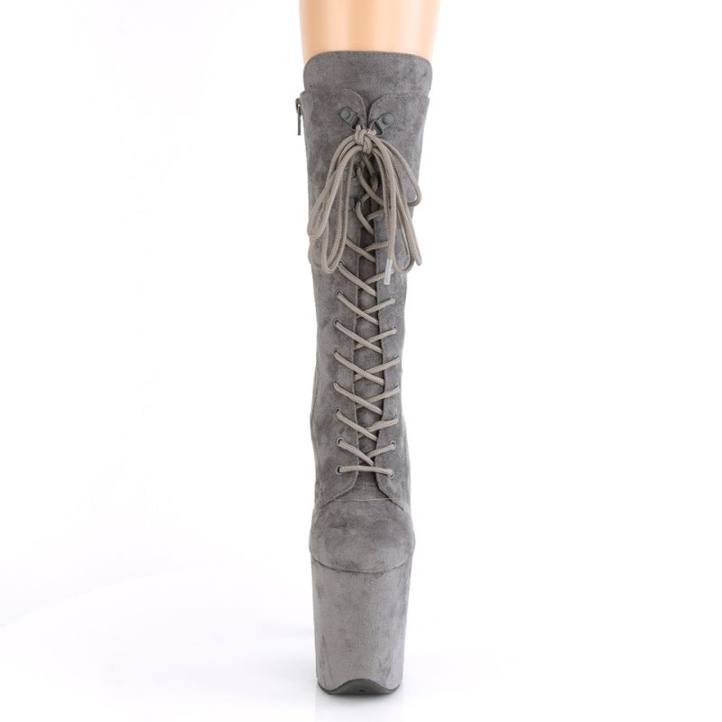 Pleaser Flamingo-1050FS Laarzen Dames Grijs | TFEDB-BE
