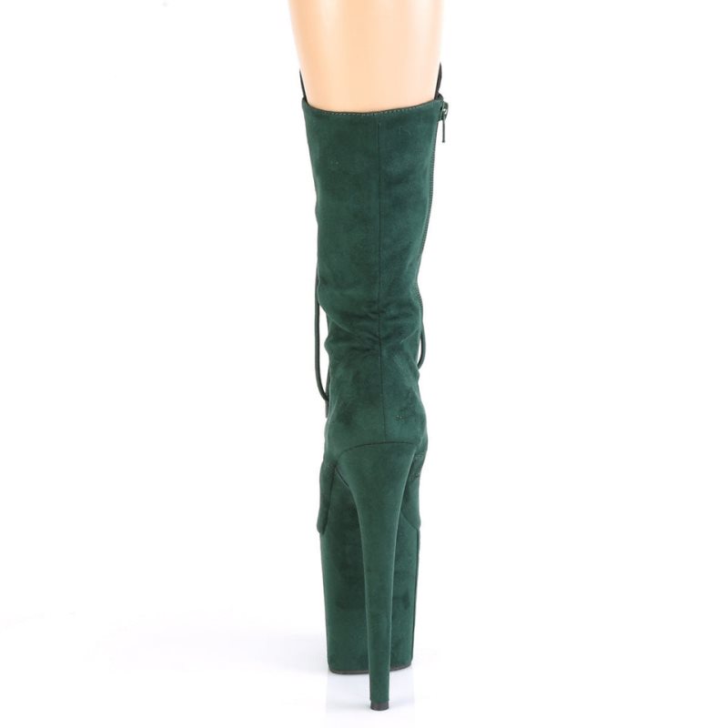 Pleaser Flamingo-1050FS Laarzen Dames Groen | GOHLF-BE