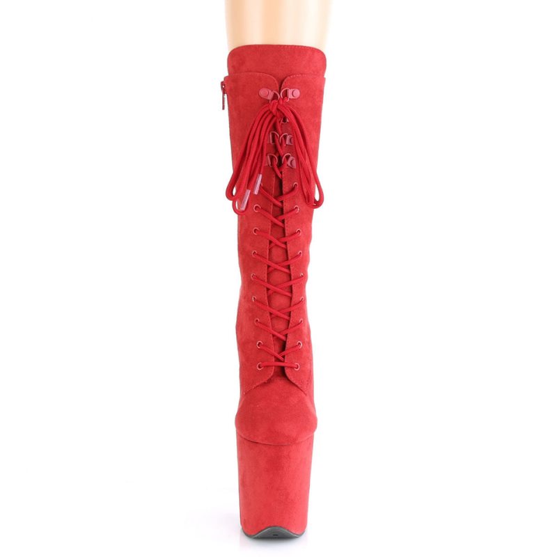 Pleaser Flamingo-1050FS Laarzen Dames Rood | IYJFA-BE