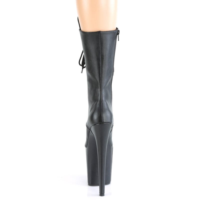 Pleaser Flamingo-1050WR Vegan Leather Laarzen Dames Zwart | SZIGK-BE