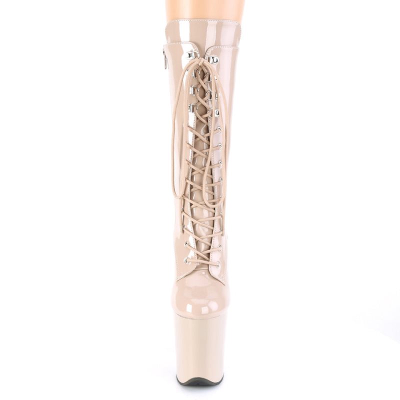 Pleaser Flamingo-1050 Laarzen Dames Beige | SCEKL-BE