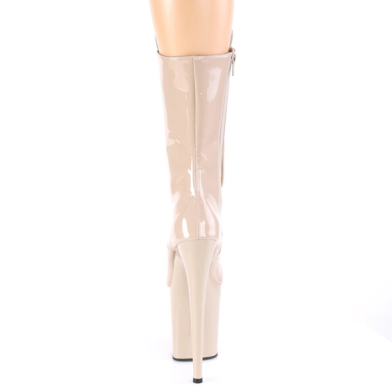Pleaser Flamingo-1050 Laarzen Dames Beige | SCEKL-BE