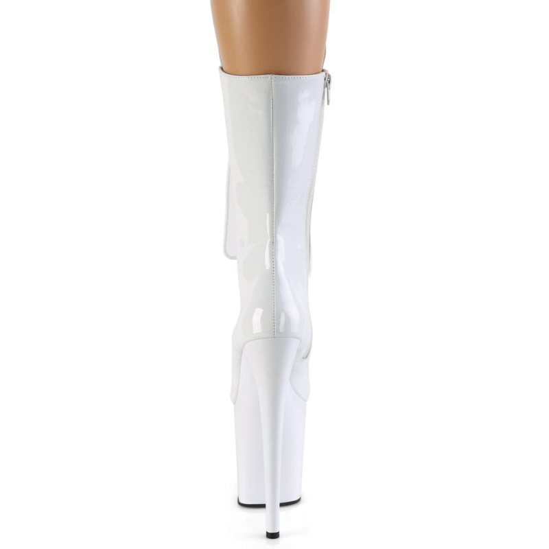 Pleaser Flamingo-1050 Laarzen Dames Wit | NWUYQ-BE
