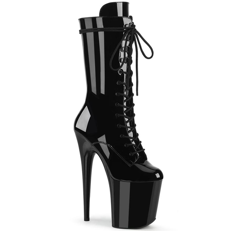 Pleaser Flamingo-1050 Laarzen Dames Zwart | IUQJX-BE