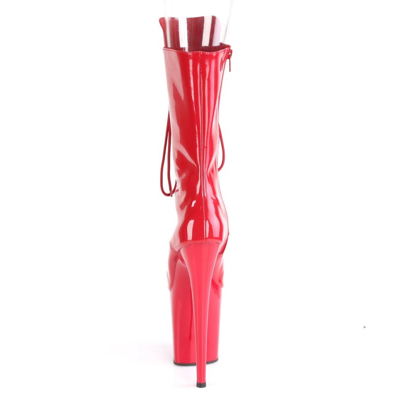 Pleaser Flamingo-1051 Laarzen Dames Rood | UCLNH-BE