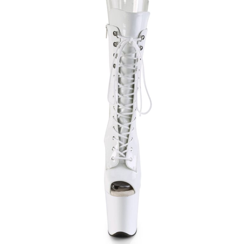 Pleaser Flamingo-1051 Laarzen Dames Wit | OQSJL-BE