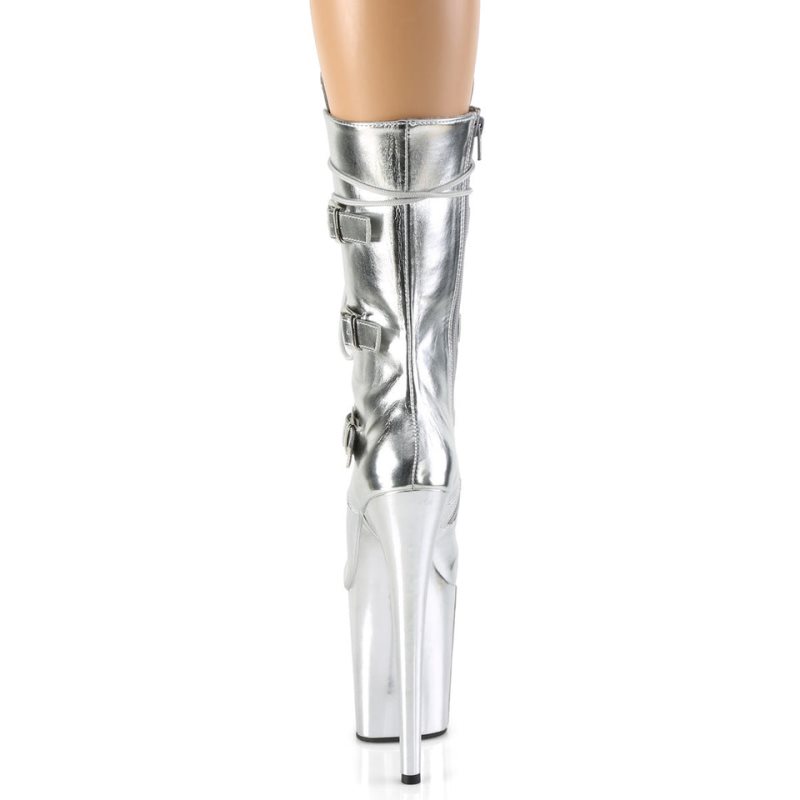 Pleaser Flamingo-1053 Laarzen Dames Zilver | HINVU-BE