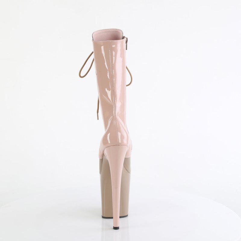 Pleaser Flamingo-1054DC Laarzen Dames Roze Bruin | HUOZL-BE