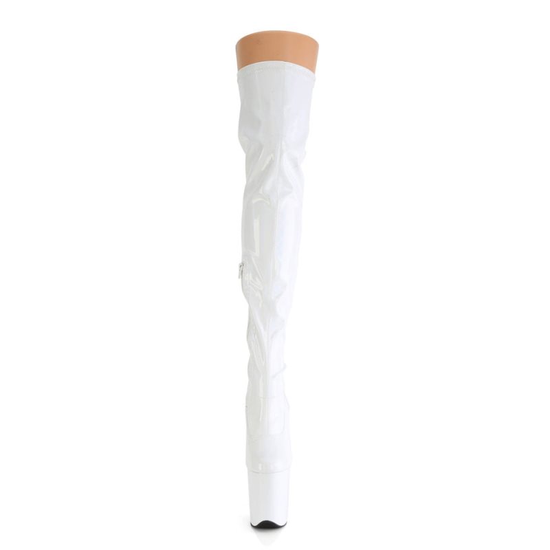 Pleaser Flamingo-3000HWR Hoge Hakken Dames Wit | BAWCH-BE