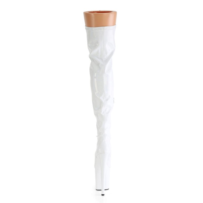 Pleaser Flamingo-3000HWR Hoge Hakken Dames Wit | BAWCH-BE