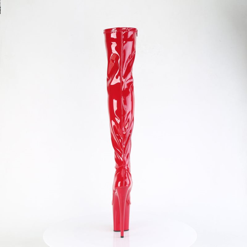 Pleaser Flamingo-3000 Hoge Hakken Dames Rood | OFRWQ-BE