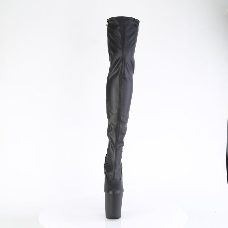 Pleaser Flamingo-3000 Vegan Leather Hoge Hakken Dames Zwart | CZQRK-BE