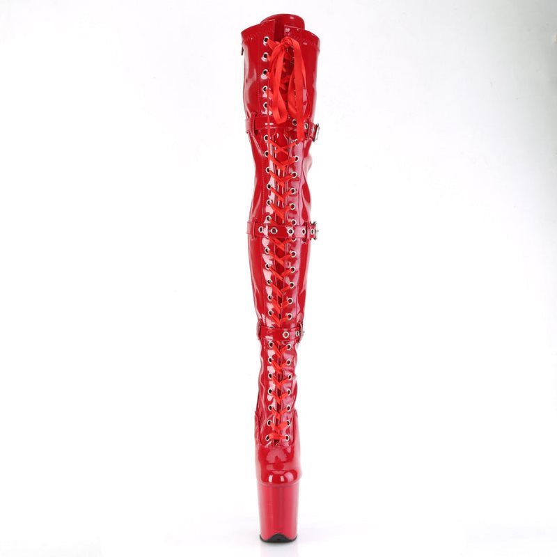 Pleaser Flamingo-3028 Hoge Hakken Dames Rood | TBKWX-BE