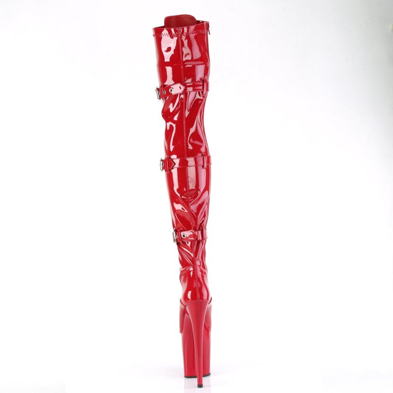Pleaser Flamingo-3028 Hoge Hakken Dames Rood | TBKWX-BE