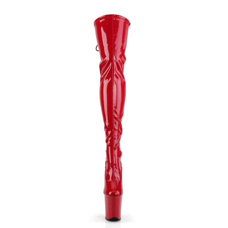 Pleaser Flamingo-3063 Hoge Hakken Dames Rood | NPJTH-BE