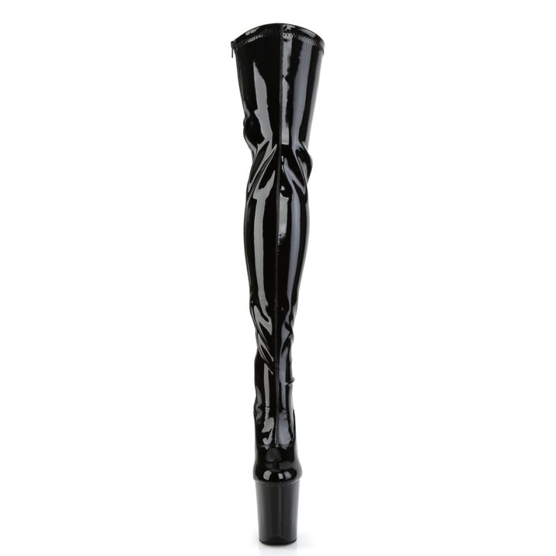 Pleaser Flamingo-3063 Hoge Hakken Dames Zwart | MLVOK-BE